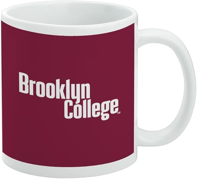 Brooklyn College Bulldogs Logo Ceramic Coffee Mug, Novelty Gift Mugs for Coffee, Tea and Hot Drinks, 11oz, White