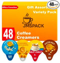 Variety Pack Creamers Liquid Creamer Singles | Gift Assortment Box | Coffee Cream - French Vanilla, Hazelnut, Caramel Macchiato & Half and Half, (Box of 48ct/ 4 Different Flavor), for Home, Office, Coffee, Bar, Gift.
