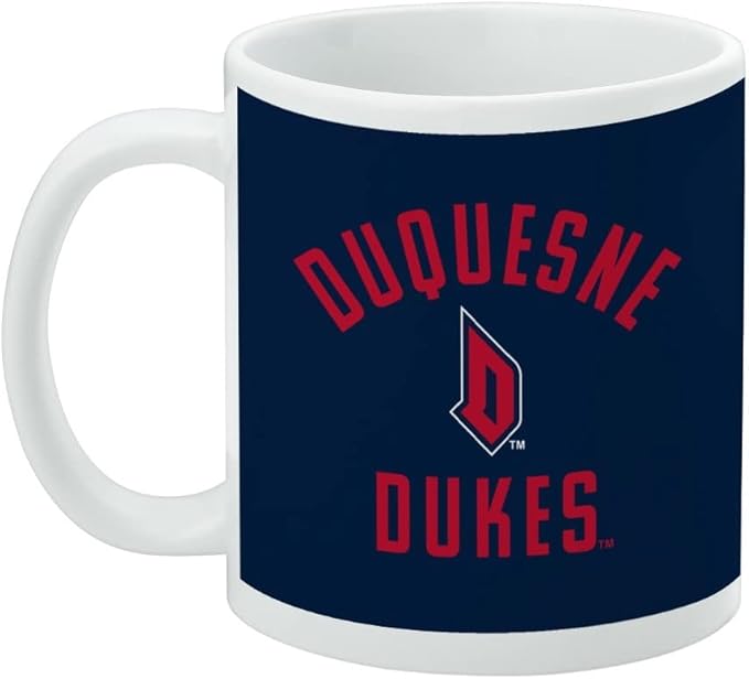Duquesne University Dukes Logo Ceramic Coffee Mug, Novelty Gift Mugs for Coffee, Tea and Hot Drinks, 11oz, White