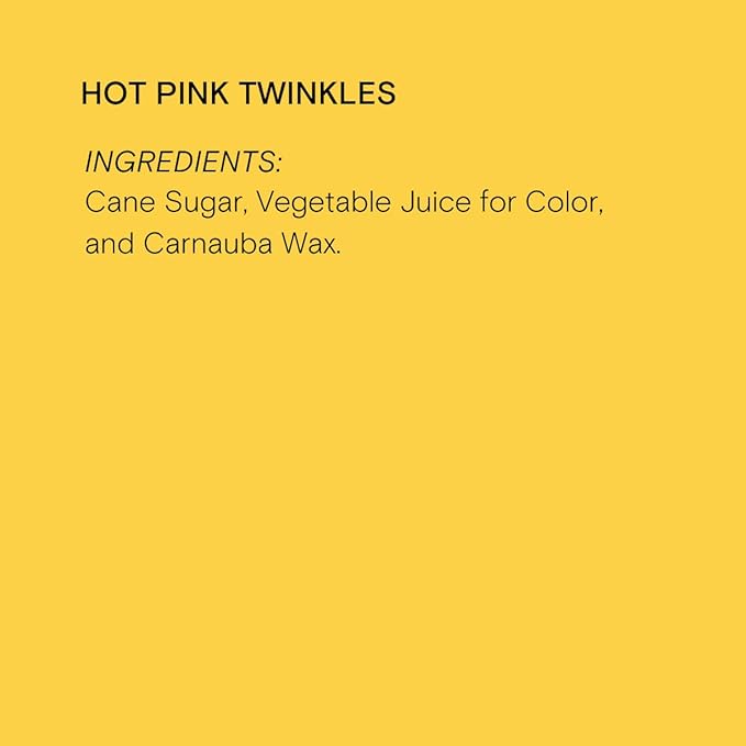 Supernatural Twinkles Sprinkles, Hot Pink Sanding Sugar, Plant-Based Color, Vegan, 3oz, Made in USA