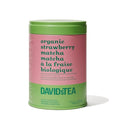 DAVIDsTEA Organic Strawberry Matcha – Green Tea Powder with Refreshing Strawberry Essence – Medium Caffeine – 100g Iconic Tin – A Juicy, Unique Twist on Traditional Matcha for Iced or Hot Drinks