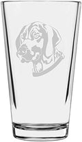 Vizsla Alternate Custom Personalized Dog Themed Etched All Purpose 16oz Pint Glass