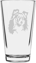 Shetland Sheepdog Custom Personalized Dog Themed Etched All Purpose 16oz Pint Glass