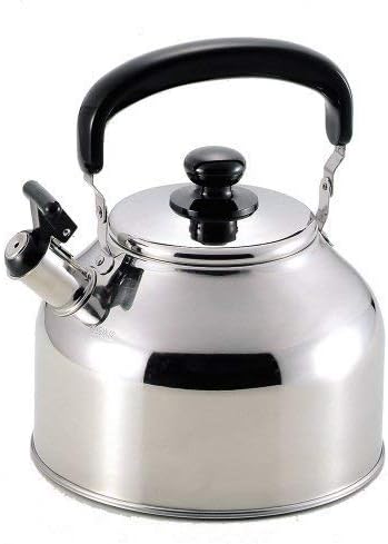 Large Whistling Tea Kettle Stainless Steel Teapot Tea Pot for IH Stove Induction Heating Cooktop Compatible 5.28 Quarter, 5.0 Liter