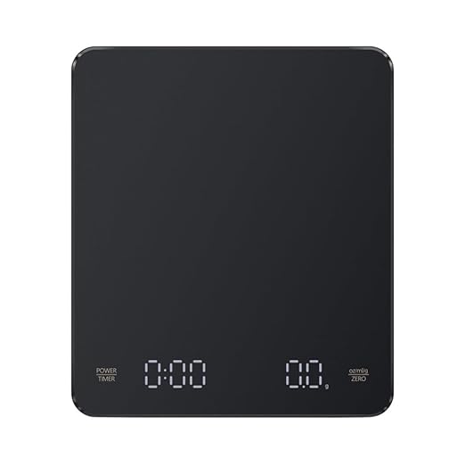 Mini Coffee Scale with Timer, Rechargeable Pour-Over Coffee Scale with Accurate LCD Display, High Precision Espresso Scale, Digital Barista Gram Scale, Portable Kitchen Scale with Battery (3kg/0.1g)