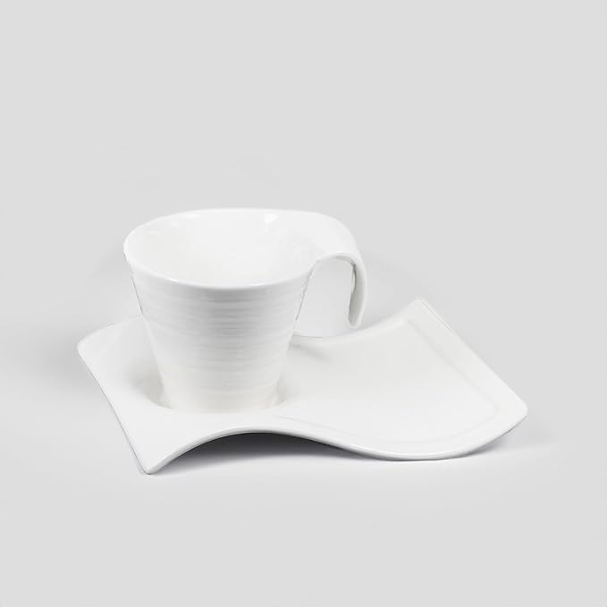 Porcelain Coffee cup and saucer Mugs,5.17 Ounce, Savor Espresso Mugs Cups for Latte, Hot Tea, Cappuccino, Mocha, Cocoa, Mugs Set