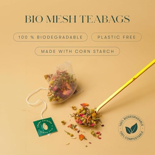 Luxmi Estates Astounding Ashwagandha Tea, 50 Tea Bags, with Ashwagandha, Turmeric, Ginger, Lemongrass & More, for Stress Relief, Calming, and Relaxing