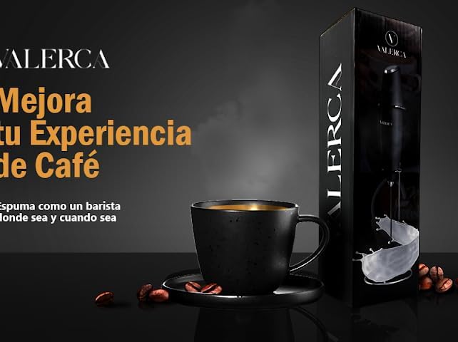 espumador de leche electrico valerca, batidora de mano de leche ultrarrapida, batidora electrica para café, café con leche, capuchino, frappé, matcha y crema para café,