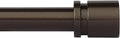 Curtain Rods for Windows 16 to 170 Inches Adjustable Length 1 Inch Diameter Window Curtain Rod with Aluminium End Cap, Antique Bronze