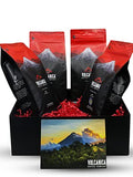Flavored Decaf Coffee Gift Box, Ground, Fresh Roasted, 4 X 16-ounces, Caramel Chocolate, French Vanilla, Hazelnut, and Pumpkin Spice