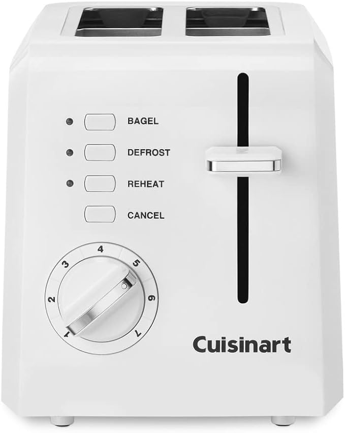 Cuisinart 2-Slice Toaster, Compact, White, CPT-122