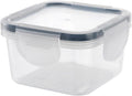 150 ml Food Storage Containers – BPA-Free Thickened PP, 4-Latch Airtight Lid, Freezer/Microwave/Dishwasher Friendly (Clear With Black)