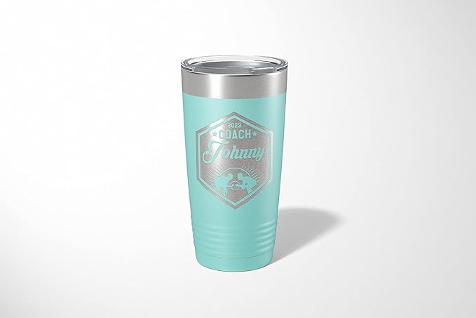 Wrestling Coach gifts, Tumbler, Coach tumbler, Wrestling gifts, Coach Beer glass, Coach gift, Wrestling Coach, Coach gifts, Wrestling Coach (Wrestling Hexagon, Mint, 20oz Tumbler)