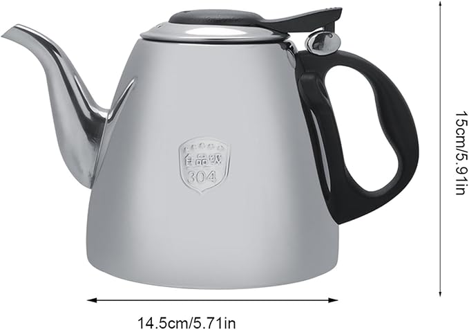 1.5L Stovetop Tea Kettle,Stainless Steel Stove top Teapot Tea Coffee Pot Kettle with Heat Resist Handle for Home