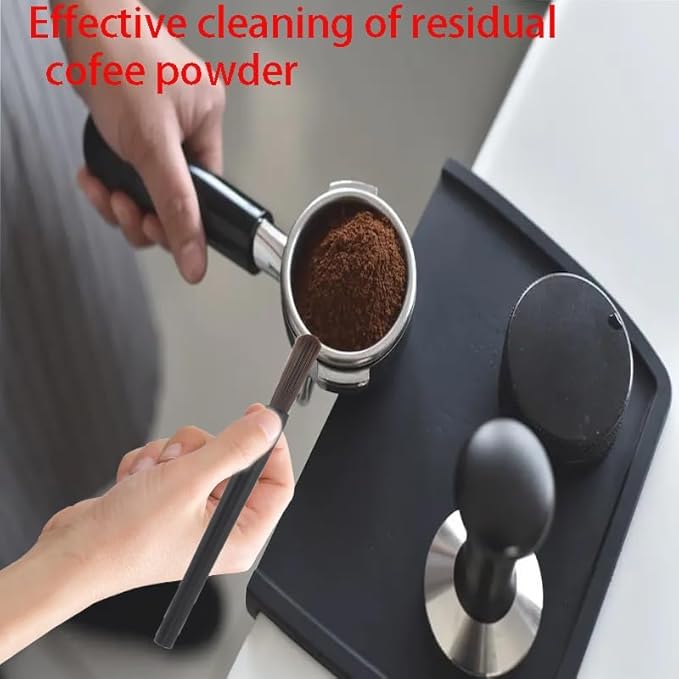 Coffee Grinder Cleaning Brush Black Nylon Bristles Plastic Handle High Efficiency Coffee Grinder Cleaner Brush