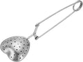 uxcell 1 Pcs Tea Infuser, Stainless Steel Loose Leaf Tea Infuser Filter for Cup and Teapot, Long Handle Tea Steeper Strainers for Tearoom Office Home, Heart Shaped Silver