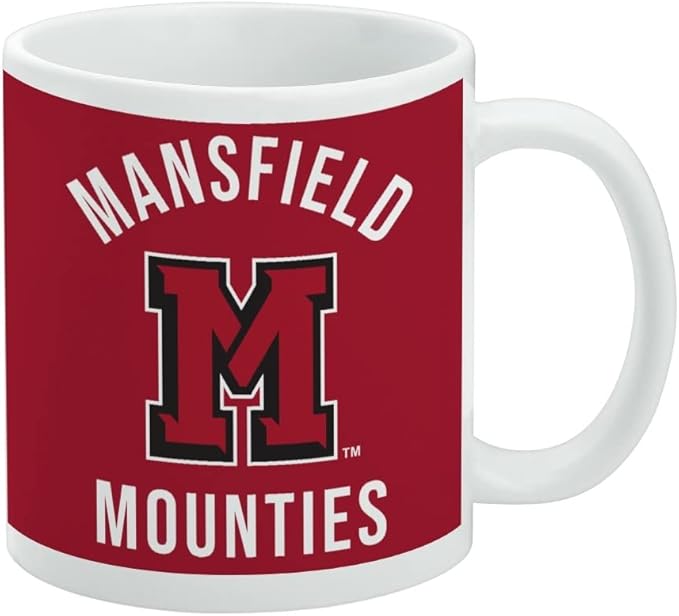 Mansfield University Mountaineers Logo Ceramic Coffee Mug, Novelty Gift Mugs for Coffee, Tea and Hot Drinks, 11oz, White