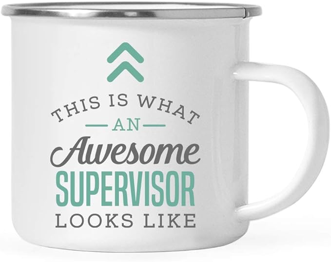 Andaz Press 11oz. Stainless Steel Campfire Coffee Mug Gift, This is What an Awesome Supervisor Looks Like, 1-Pack, Birthday Gift Ideas Coworker Him Her, Includes Gift Box