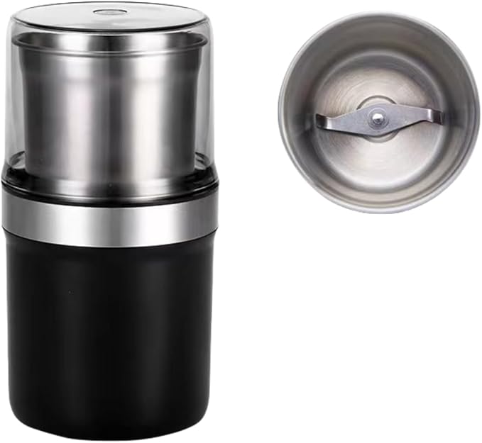 Voltix Electric Multi-Purpose Cup Grinder - Large Capacity Stainless Steel for Wet and Dry Foods, Coffee Grinder, Easy to Clean (US plug, single-blade cup)