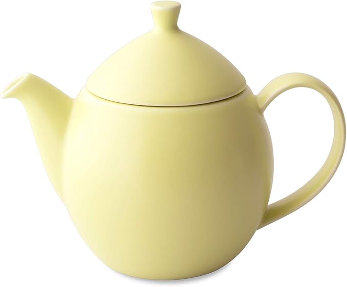 FORLIFE Dew Teapot with Basket Infuser, Lemon Grass, 32 oz/946ml