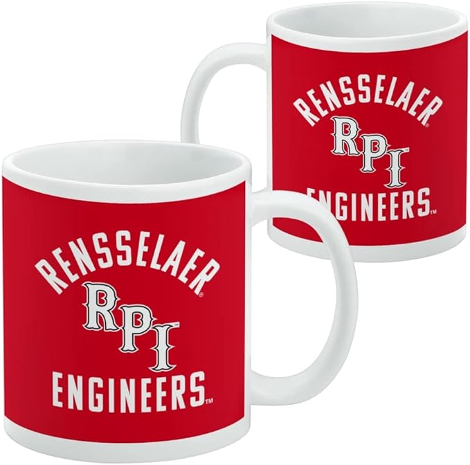 Rensselaer Polytechnic Institute Red Hawks Logo Ceramic Coffee Mug, Novelty Gift Mugs for Coffee, Tea and Hot Drinks, 11oz, White