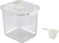 22 Lbs Large Plastic Food Storage Containers with Scoop, Airtight Pantry Dry Food Storage Containers with Lids, Clear