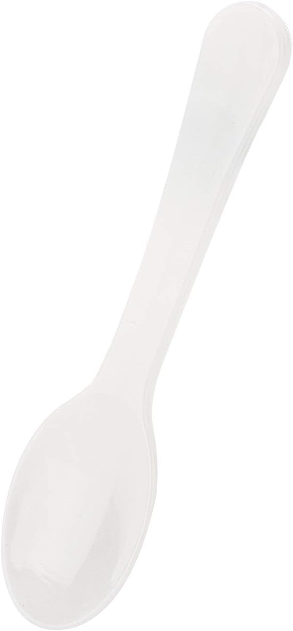 Extra Sturdy, Gmark 100pc 3" Taster Spoons Plastic Mini Spoons, Extra Sturdy, BPA Free, For Ice Cream, Dessert, White 1 Box Set GM1002F