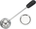 uxcell Tea Infuser for Loose Leaves, Stainless Steel Tea Infuser Filter with Round Plate, Twisting Handle Steeper Strainers for Cup and Teapot, Ball Shaped, Black