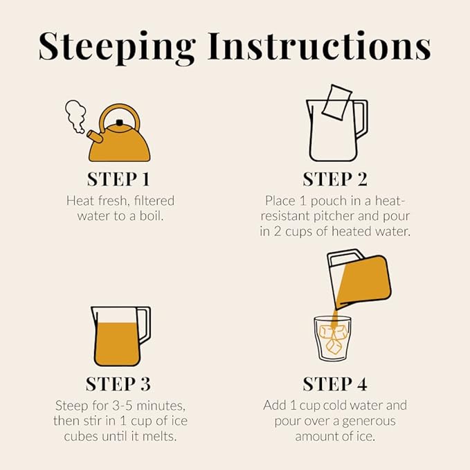 The Republic of Tea – Keto-Friendly Sweet Iced Black Tea, 8 Large Quart-Sized Iced Tea Pouches, Naturally Caffeinated