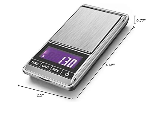 Portable Pocket Scale Jewelry Scale Mini Diamond Gold Coin Small Items Weight Gram Weigh Pocket Tool LCD Display Steel Body 300g X 0.1g - Sliver