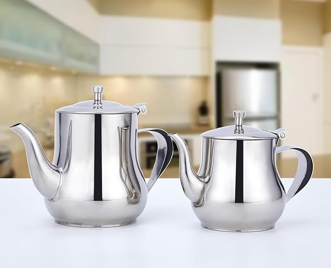 SANQIAHOME 360ml(13Oz) Stainless Steel Small teapot