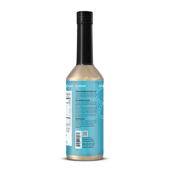 Lakanto Simple Flavoring Syrup - Monk Fruit Sweetener with Allulose, Perfect for Coffee, Tea, Cocktails, Snow Cones, Sodas, Other Drinks, Keto, Vegan (Vanilla - 25.4 fl oz)