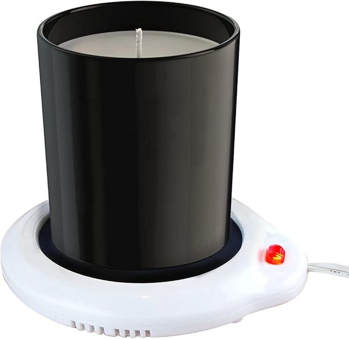 Eutuxia Candle Warmer for Home & Office. Great for Warming Up Cups, Coffee Mugs, Wax, and Beverages on Desks, Tables & Countertops. Electric Heated Plate Warms Quickly. Enjoy Hot Drinks on Cold Days.
