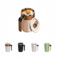 Self Stirring Coffee Mug,Heated Coffee Mug Rechargeable with Temperature Display,Fun Coffee Mug Warmer,Suitable for Beverages Such Coffee,Milk,Cocoa (Brown)