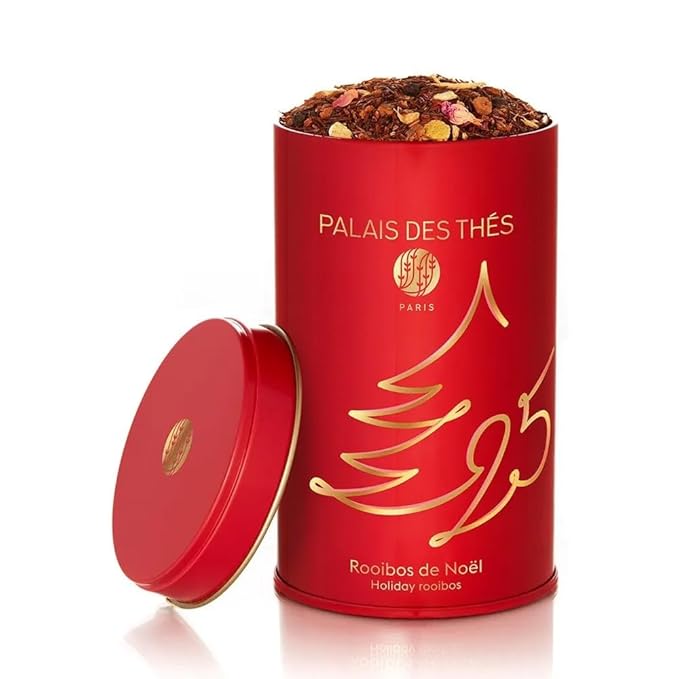 Palais des Thés - Rooibos Tea - Holiday Collection | Organic N°25 Caffeine-Free Blend with Citrus & Spices | Premium Loose Leaf Tea, Serves 20-25 Cups - 3.5oz Tin