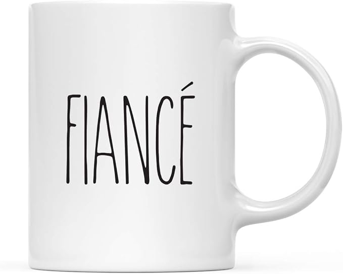 Andaz Press Simple Rustic Farmhouse Kitchen Decor 11oz. Ceramic Coffee Tea Mug Gift, Fiancé, 1-Pack, Birthday Christmas Gift Ideas for Family, Friends