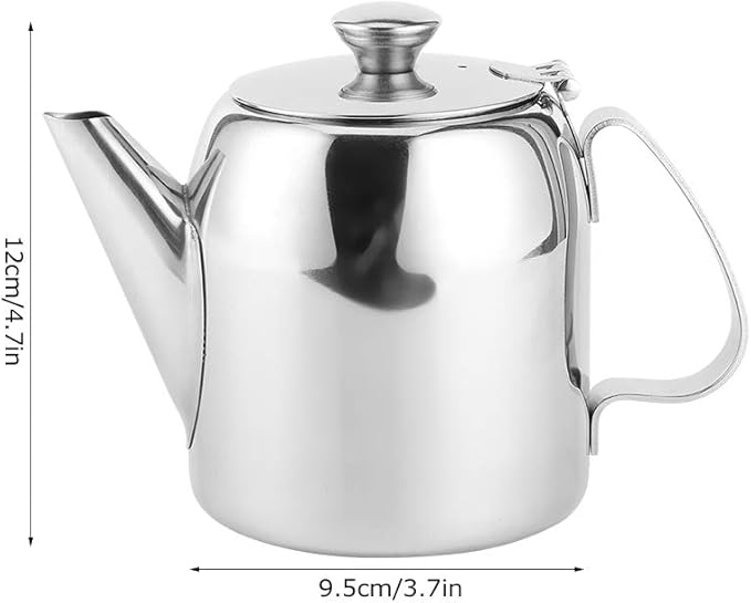 Stainless Steel Tea Kettle, 20oz or 32oz Kettle Coffee Pot Teapot Cold Kettle Short Spout for Hotel Restaurant, Living Room, Office (20 ounces)