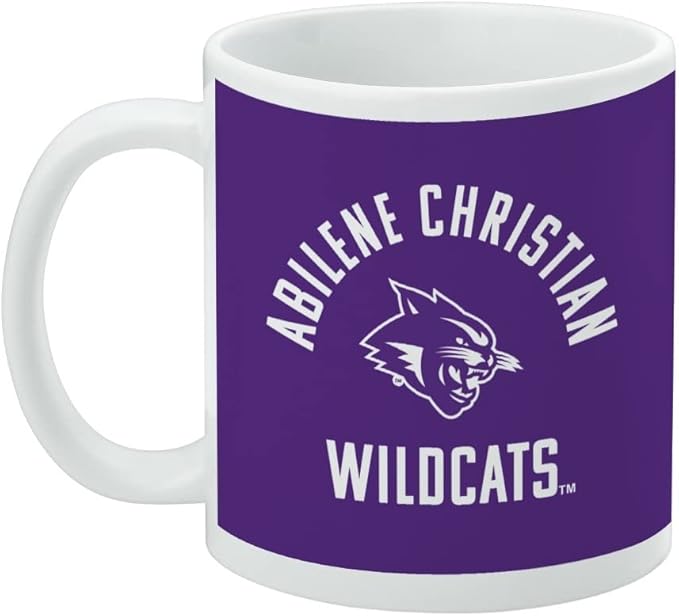 Abilene Christian Wildcat Ceramic Coffee Mug, Novelty Gift Mugs for Coffee, Tea and Hot Drinks, 11oz, White
