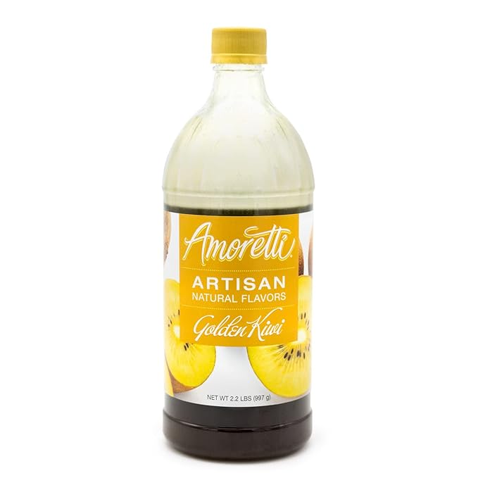 Amoretti - Natural Golden Kiwi Artisan Flavor Paste, 2.2 lbs, Perfect For Ice Cream, Beverages, Cakes, and more, Preservative Free, Vegan, Gluten Free, No Artificial Sweeteners, Highly Concentrated