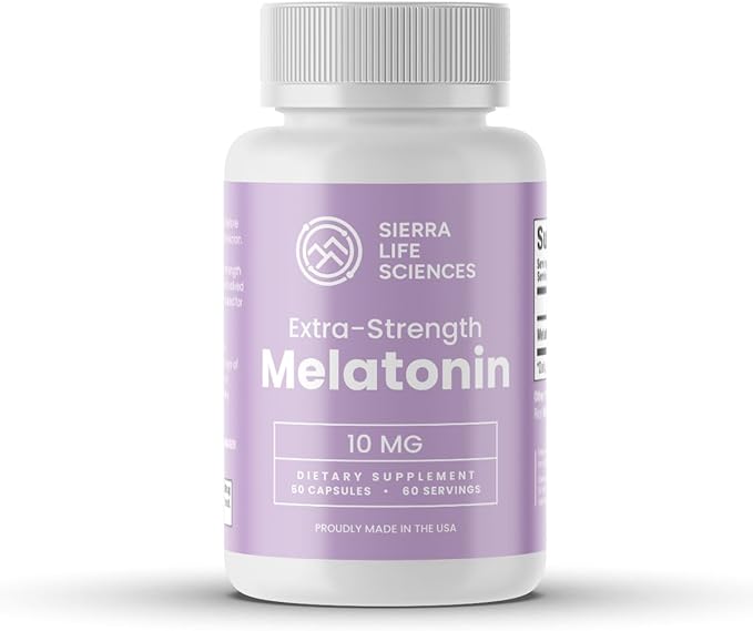 10 mg Extra Strength Dosage Melatonin in Easy-to-Swallow Capsules - 60 Capsule (Pack of 1)