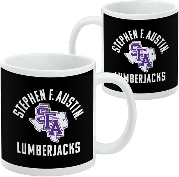 Stephen F. Austin State University Lumberjacks Ceramic Coffee Mug, Novelty Gift Mugs for Coffee, Tea and Hot Drinks, 11oz, White