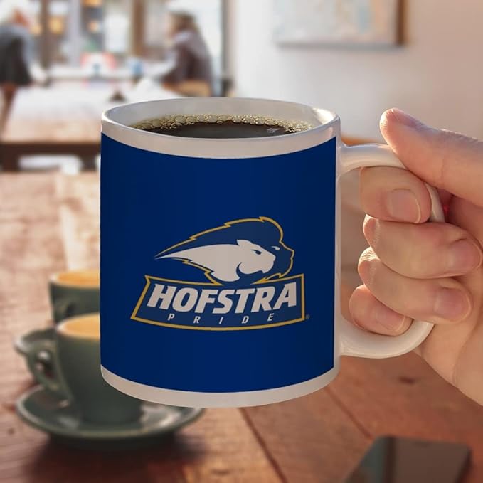 Hofstra University Lions Logo Ceramic Coffee Mug, Novelty Gift Mugs for Coffee, Tea and Hot Drinks, 11oz, White