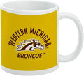 Western Michigan University Broncos Ceramic Coffee Mug, Novelty Gift Mugs for Coffee, Tea and Hot Drinks, 11oz, White