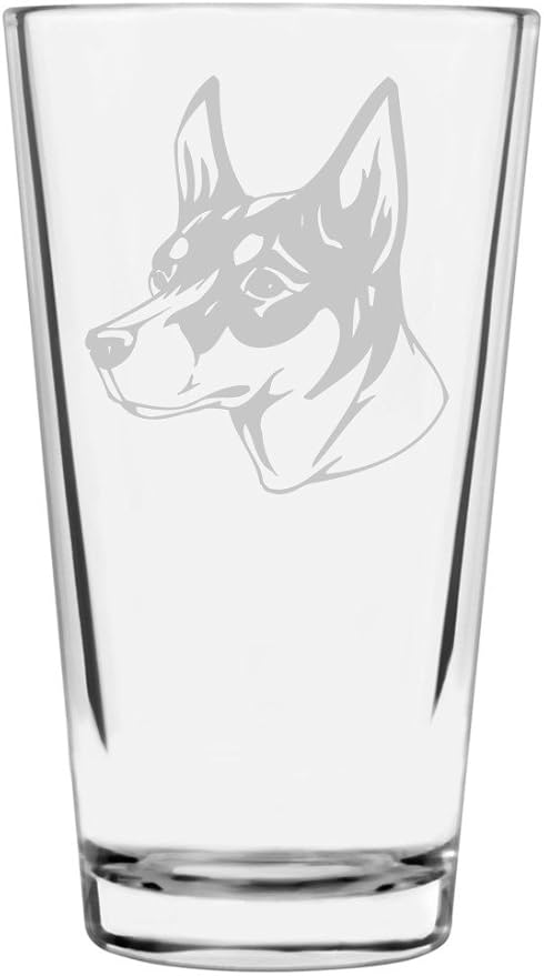 Miniature Fox Terrier Custom Personalized Dog Themed Etched All Purpose 16oz Pint Glass
