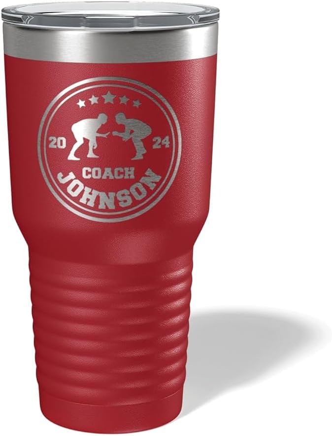Wrestling Coach gifts, Tumbler, Coach tumbler, Wrestling gifts, Coach Beer glass, Coach gift, Coach gifts, Wrestling Coach (Wrestling Circle, Maroon, Wrestling Hexagon 30oz Black)