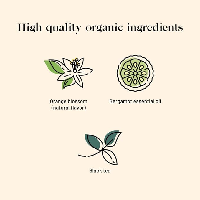 Kusmi Tea - Pack of 2 Boxes of Tea Bags - Anastasia - Organic Black Tea with Bergamot & Lemon - Flavored with Orange Blossom - Caffeinated Tea - Inspired by the Iconic Earl Grey Tea - 2x20 Tea Bags
