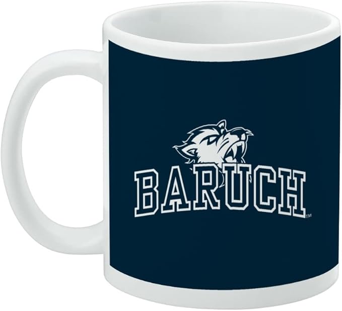 Baruch College Bearcats Logo Ceramic Coffee Mug, Novelty Gift Mugs for Coffee, Tea and Hot Drinks, 11oz, White
