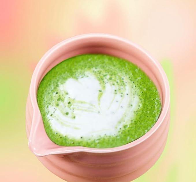 Cute Pink Matcha Bowl with Spout - Ceramic Matcha Mixing Bowl - Matcha Whisk Bowl - Matcha Tea Bowl Only