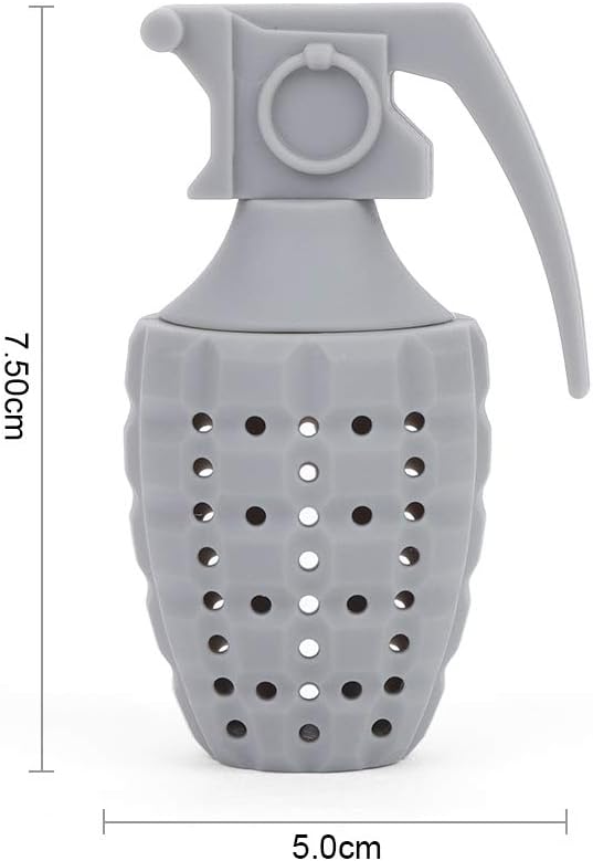 Cute Silicone Tea Infuser Loose Leaf Tea Steeper Tea Accessories Tea Diffusers Shape Design Tea Filter Funny Tea Strainer (Grey)