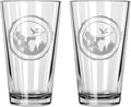 Duck Hunting Gifts for Hunters and Outdoorsman Mallard Whiskey Glass with Coaster Rustic Décor for Mountain Cabin Lake House Beer Pint Glass Fishing Fisherman Dad (Mallard, Double Pint Glass)